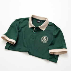 Đồng phục lớp Áo polo Cotton Pimax màu Xanh forest phối cổ be