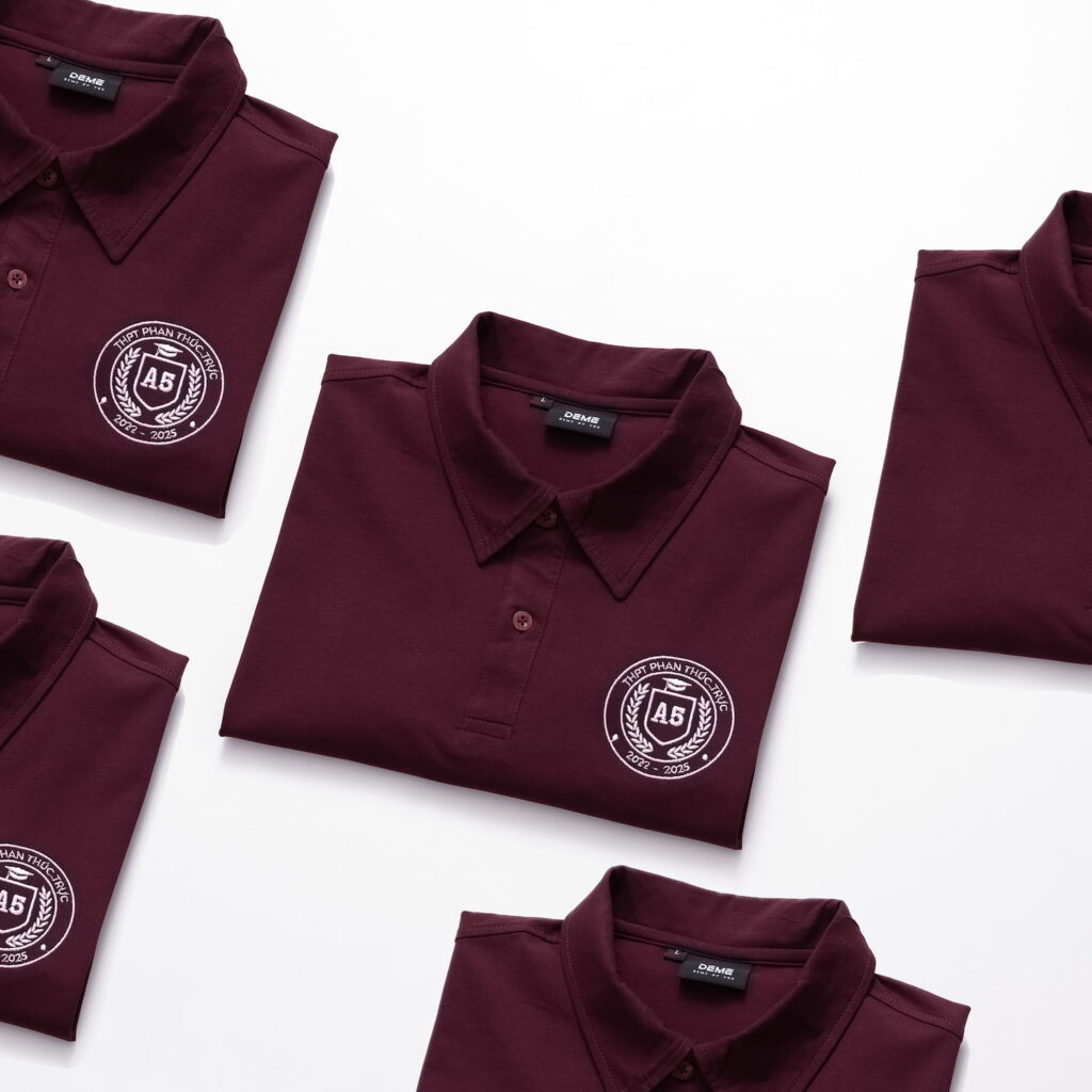 Đồng phục lớp Áo polo classic Cotton Pimax màu Tím nho
