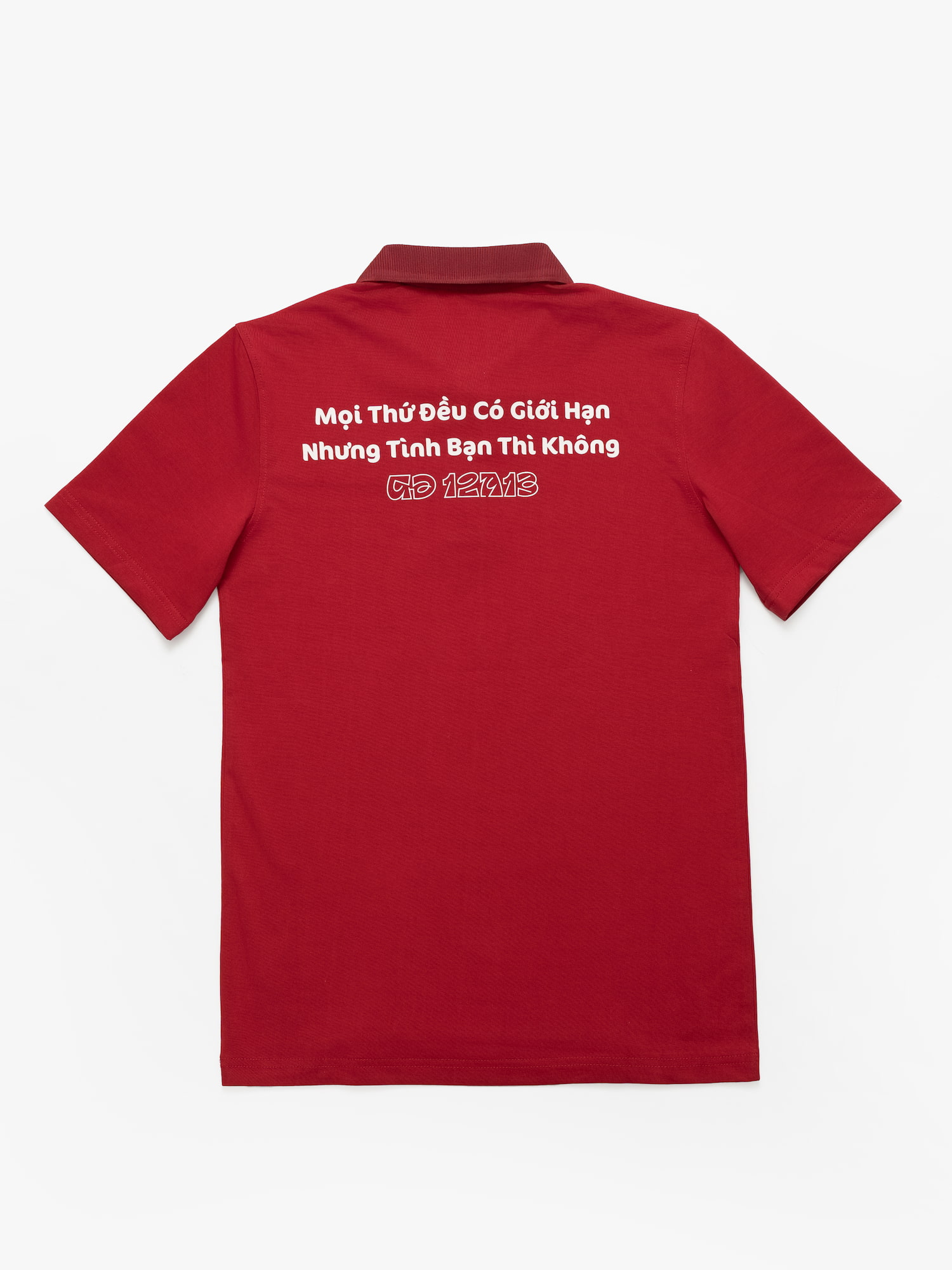 Đồng phục lớp Áo polo De-nova màu Đỏ đô phối ngực be