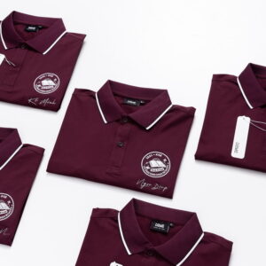 Đồng phục lớp Áo polo De-nova màu Tím nho cổ viền trắng