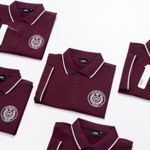 Đồng phục lớp Áo polo De-nova màu Tím nho phối viền trắng