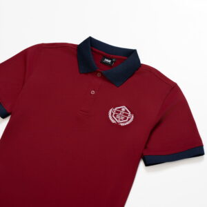 Đồng phục lớp Áo polo De-nova màu Đỏ đô phối xanh đen