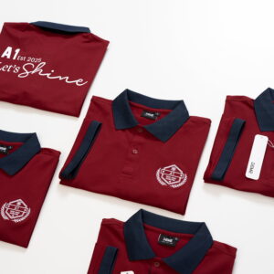 Đồng phục lớp Áo polo De-nova màu Đỏ đô phối xanh đen