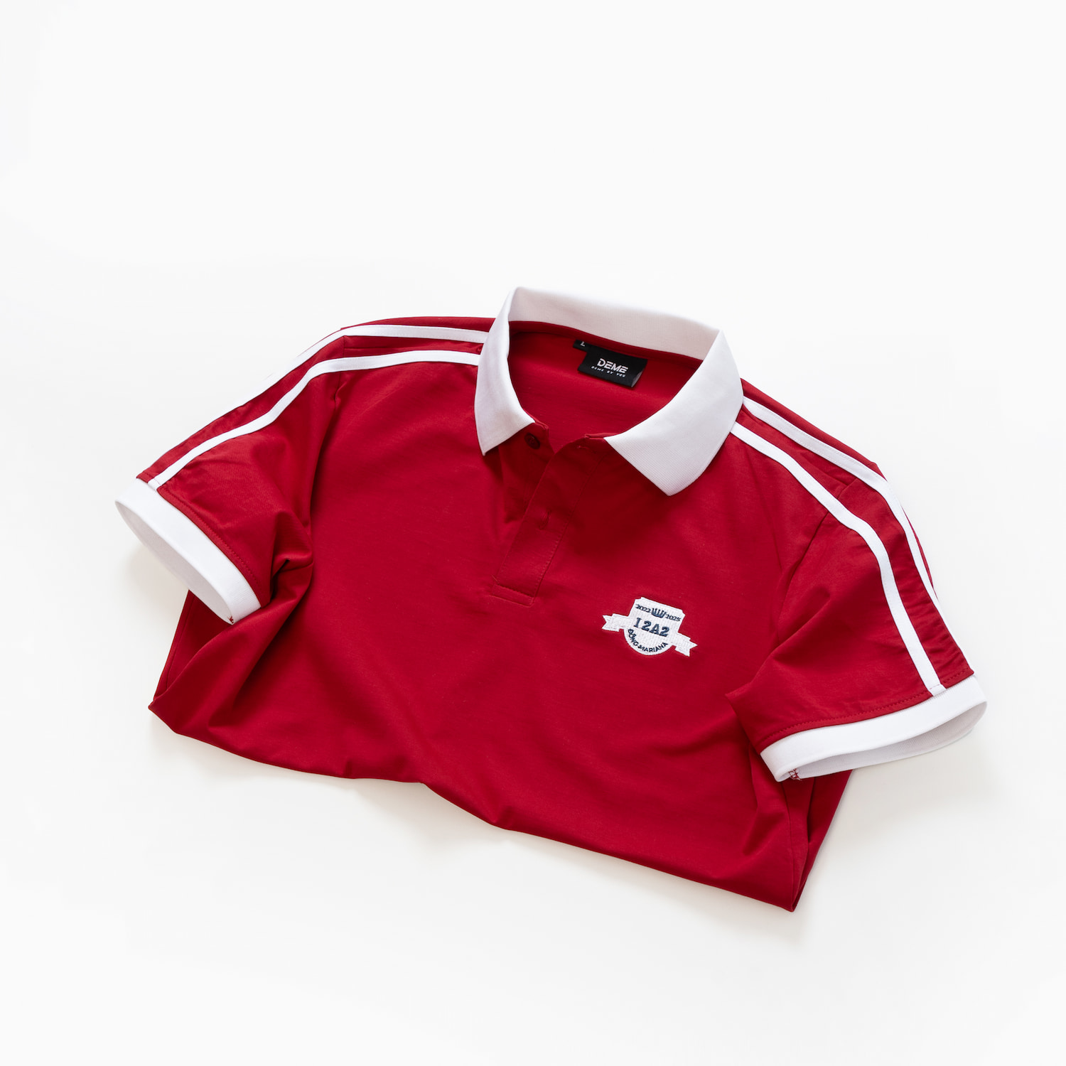Đồng phục lớp Áo polo De-nova màu Đỏ đô phối trắng