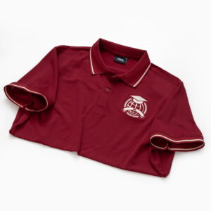 Đồng phục lớp Áo polo De-nova màu Đỏ đô phối viền trắng