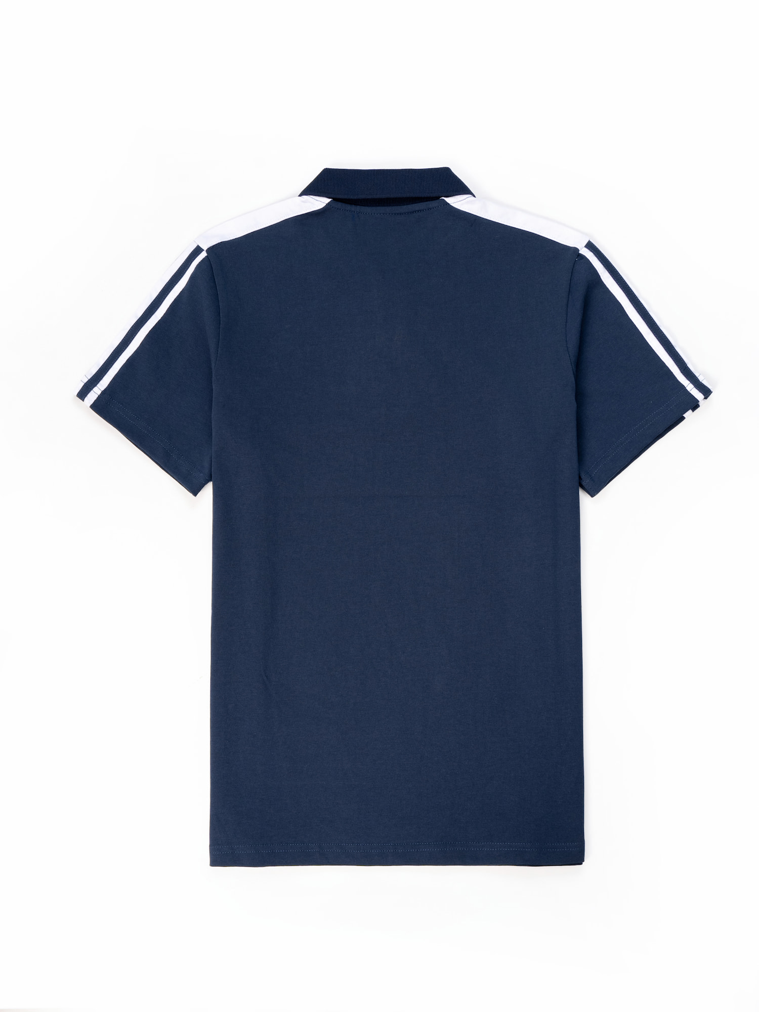 Đồng phục lớp Áo polo De-nova màu Xanh than phối vai sọc trắng