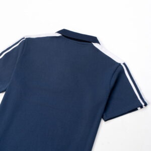 Đồng phục lớp Áo polo De-nova màu Xanh than phối vai sọc trắng