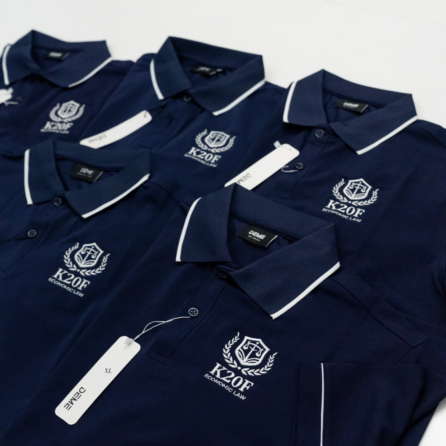 Đồng phục lớp Áo polo De-nova màu Xanh đen phối viền trắng