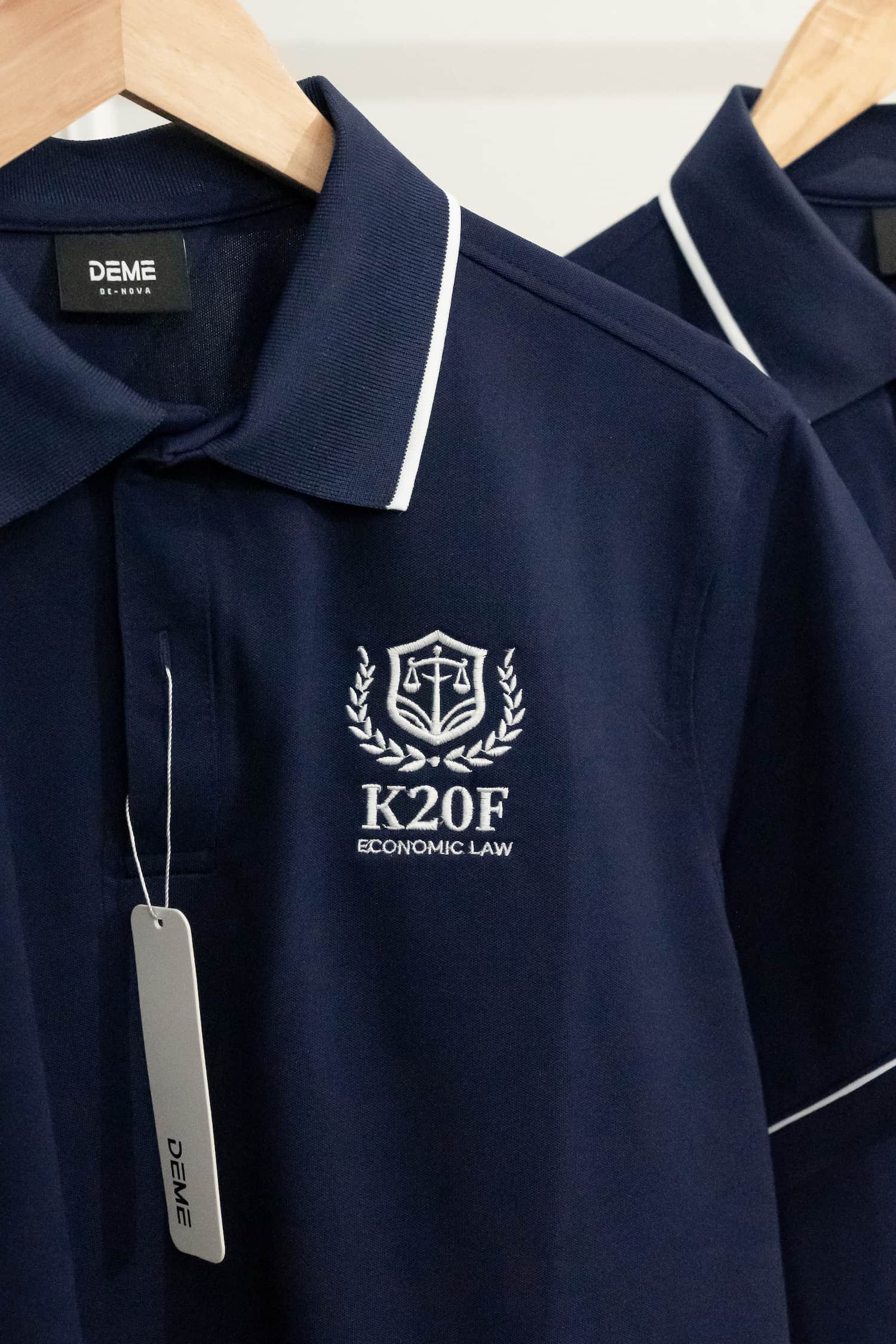 Đồng phục lớp Áo polo De-nova màu Xanh đen phối viền trắng