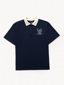 Đồng phục lớp Áo polo De-nova màu Xanh than phối cổ be