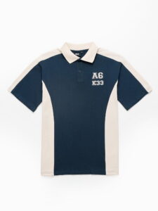 Đồng phục lớp Áo polo De-nova màu Xanh than phối be