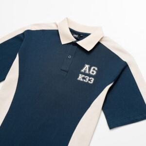 Đồng phục lớp Áo polo De-nova màu Xanh than phối be