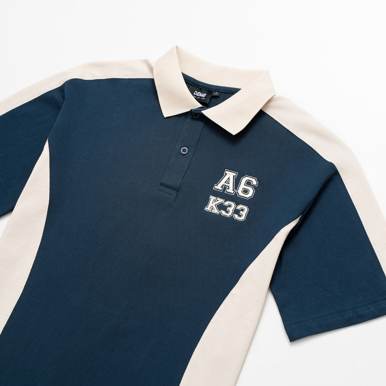 Đồng phục lớp Áo polo De-nova màu Xanh than phối be