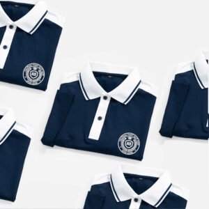 Đồng phục lớp áo polo màu Xanh navy phối trắng